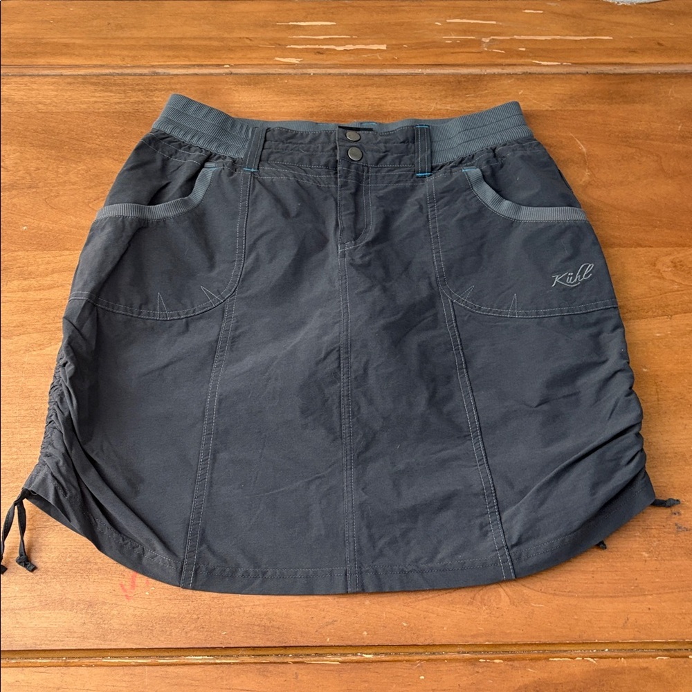 Kuhl Charcoal Skort with Ruched Sides Size 8